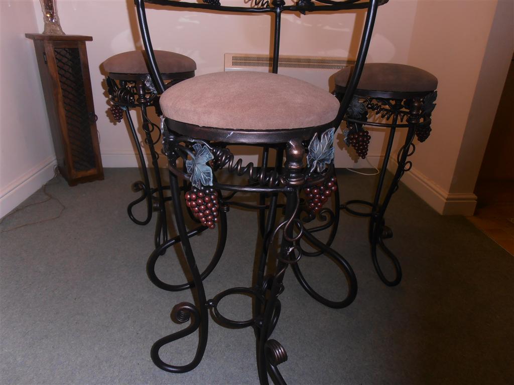 wrought iron stools