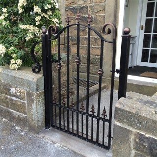 Wrought iron gate terraced house